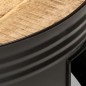 vidaXL Mesa de centro madera maciza de mango rugosa negra 68x68x36 cm vidaXL Mesa de centro madera maciza de mango rugosa negra 68x68x36 cm