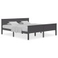 vidaXL Estructura de cama madera maciza de pino gris 200x200 cm vidaXL Estructura de cama madera maciza de pino gris 200x200 cm