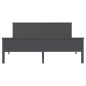 vidaXL Estructura de cama madera maciza de pino gris 200x200 cm vidaXL Estructura de cama madera maciza de pino gris 200x200 cm