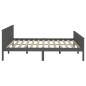vidaXL Estructura de cama madera maciza de pino gris 200x200 cm vidaXL Estructura de cama madera maciza de pino gris 200x200 cm