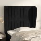 vidaXL Cabecero con orejas de terciopelo negro 103x23x118/128 cm vidaXL Cabecero con orejas de terciopelo negro 103x23x118/128 cm