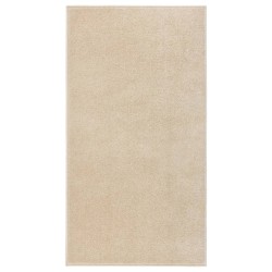 vidaXL Alfombra de pelo corto beige 80x150 cm