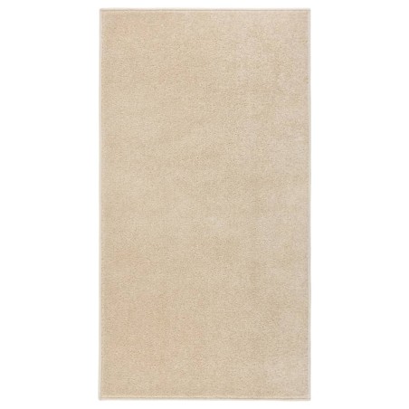 vidaXL Alfombra de pelo corto beige 80x150 cm