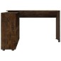 vidaXL Escritorio de esquina de madera contrachapada roble ahumado vidaXL Escritorio de esquina de madera contrachapada roble ahumado