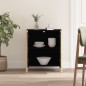 vidaXL Aparador de madera contrachapada negro 62x38x70 cm vidaXL Aparador de madera contrachapada negro 62x38x70 cm