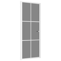 vidaXL Puerta interior vidrio EGS y aluminio blanco 83x201,5 cm
