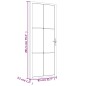vidaXL Puerta interior vidrio EGS y aluminio blanco 83x201,5 cm vidaXL Puerta interior vidrio EGS y aluminio blanco 83x201,5 cm