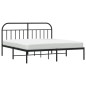 vidaXL Estructura de cama con cabecero metal negro 180x200 cm vidaXL Estructura de cama con cabecero metal negro 180x200 cm