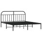 vidaXL Estructura de cama con cabecero metal negro 180x200 cm vidaXL Estructura de cama con cabecero metal negro 180x200 cm