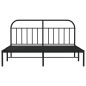 vidaXL Estructura de cama con cabecero metal negro 180x200 cm vidaXL Estructura de cama con cabecero metal negro 180x200 cm