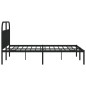vidaXL Estructura de cama con cabecero metal negro 180x200 cm vidaXL Estructura de cama con cabecero metal negro 180x200 cm