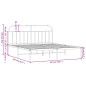 vidaXL Estructura de cama con cabecero metal negro 180x200 cm vidaXL Estructura de cama con cabecero metal negro 180x200 cm
