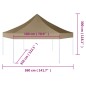 vidaXL Carpa plegable emergente hexagonal 3,6x3,1 m taupé 220g/m²