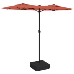 vidaXL Sombrilla doble terracota 316x240 cm