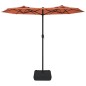 vidaXL Sombrilla doble terracota 316x240 cm vidaXL Sombrilla doble terracota 316x240 cm