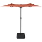 vidaXL Sombrilla doble terracota 316x240 cm vidaXL Sombrilla doble terracota 316x240 cm