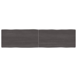 vidaXL Tablero mesa madera tratada borde vivo marrón 160x40x(2-6) cm