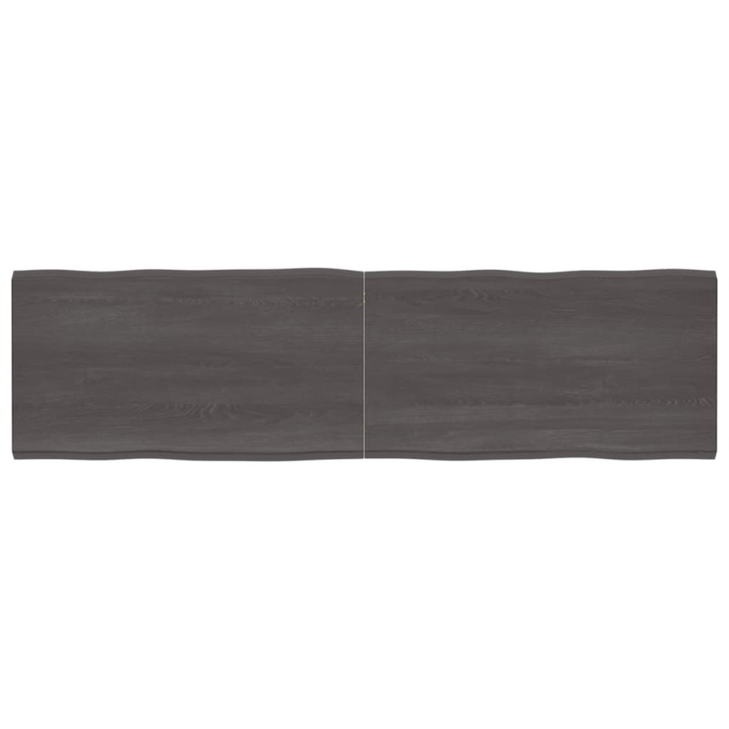 vidaXL Tablero mesa madera tratada borde vivo marrón 220x60x(2-4) cm vidaXL Tablero mesa madera tratada borde vivo marrón 220x60x(2-4) cm