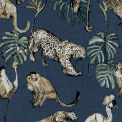Noordwand Papel de pared Zero Exotic Animals azul