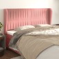 vidaXL Cabecero con orejas de terciopelo rosa 203x23x118/128 cm vidaXL Cabecero con orejas de terciopelo rosa 203x23x118/128 cm