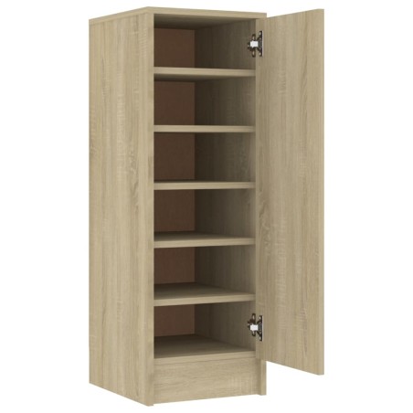 vidaXL Mueble zapatero de aglomerado roble Sonoma 32x35x92 cm