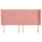vidaXL Cabecero con orejas de terciopelo rosa 203x23x118/128 cm vidaXL Cabecero con orejas de terciopelo rosa 203x23x118/128 cm