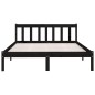 vidaXL Estructura de cama madera maciza de pino negro 135x190 cm vidaXL Estructura de cama madera maciza de pino negro 135x190 cm