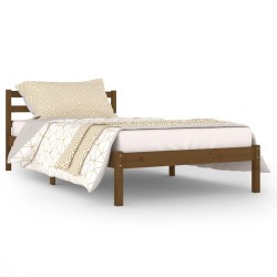 vidaXL Estructura cama madera maciza de pino marrón miel 100x200 cm