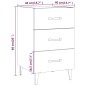 vidaXL Mesita de noche madera de ingeniería blanco 40x40x66 cm vidaXL Mesita de noche madera de ingeniería blanco 40x40x66 cm