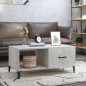 vidaXL Mesa de centro madera contrachapada gris hormigón 90x50x40 cm vidaXL Mesa de centro madera contrachapada gris hormigón 90x50x40 cm