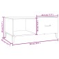 vidaXL Mesa de centro madera contrachapada gris hormigón 90x50x40 cm vidaXL Mesa de centro madera contrachapada gris hormigón 90x50x40 cm