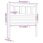 vidaXL Cabecero de cama madera maciza de pino negro 81x4x100 cm