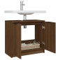 vidaXL Armario baño madera contrachapada roble marrón 64,5x33,5x59 cm vidaXL Armario baño madera contrachapada roble marrón 64,5x33,5x59 cm