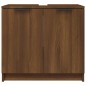 vidaXL Armario baño madera contrachapada roble marrón 64,5x33,5x59 cm vidaXL Armario baño madera contrachapada roble marrón 64,5x33,5x59 cm