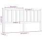 vidaXL Cabecero de cama madera maciza de pino blanco 186x4x100 cm vidaXL Cabecero de cama madera maciza de pino blanco 186x4x100 cm