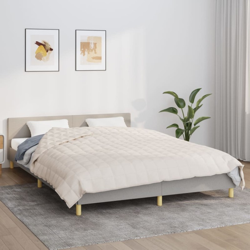 vidaXL Manta con peso tela color crema claro 200x230 cm 13 kg vidaXL Manta con peso tela color crema claro 200x230 cm 13 kg