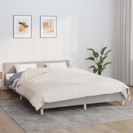 vidaXL Manta con peso tela color crema claro 200x230 cm 13 kg