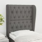 vidaXL Cabecero con orejas de tela gris oscuro 83x23x118/128 cm vidaXL Cabecero con orejas de tela gris oscuro 83x23x118/128 cm