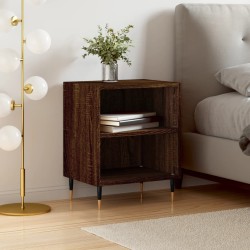 vidaXL Mesita de noche madera de ingeniería roble marrón 40x30x50 cm