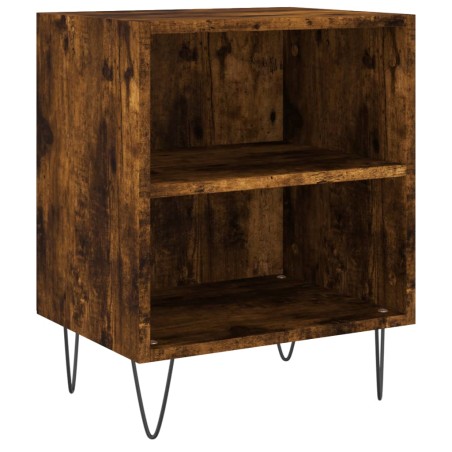 vidaXL Mesita de noche madera de ingeniería roble ahumado 40x30x50 cm