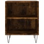 vidaXL Mesita de noche madera de ingeniería roble ahumado 40x30x50 cm vidaXL Mesita de noche madera de ingeniería roble ahumado 40x30x50 cm