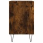 vidaXL Mesita de noche madera de ingeniería roble ahumado 40x30x50 cm vidaXL Mesita de noche madera de ingeniería roble ahumado 40x30x50 cm