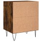 vidaXL Mesita de noche madera de ingeniería roble ahumado 40x30x50 cm vidaXL Mesita de noche madera de ingeniería roble ahumado 40x30x50 cm