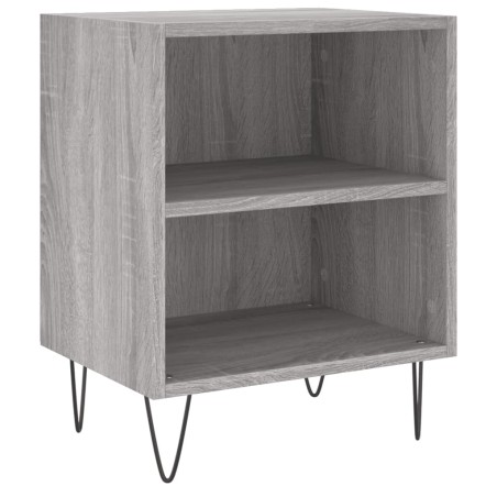 vidaXL Mesita de noche madera de ingeniería gris Sonoma 40x30x50 cm
