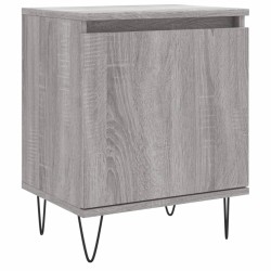 vidaXL Mesita de noche madera de ingeniería gris Sonoma 40x30x50 cm