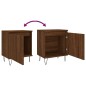 vidaXL Mesita de noche madera de ingeniería roble marrón 40x30x50 cm vidaXL Mesita de noche madera de ingeniería roble marrón 40x30x50 cm