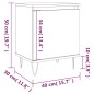 vidaXL Mesita de noche madera de ingeniería roble marrón 40x30x50 cm vidaXL Mesita de noche madera de ingeniería roble marrón 40x30x50 cm