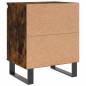 vidaXL Mesita de noche madera de ingeniería roble ahumado 40x30x50 cm vidaXL Mesita de noche madera de ingeniería roble ahumado 40x30x50 cm