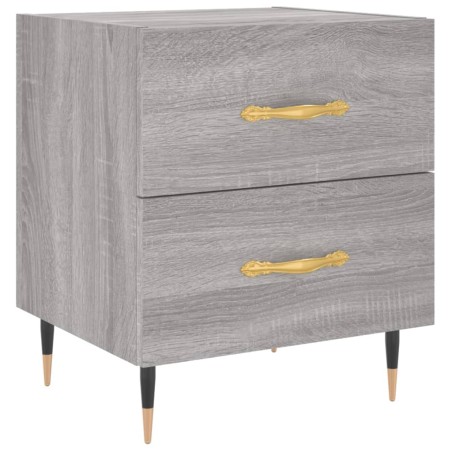 vidaXL Mesita de noche madera de ingeniería gris Sonoma 40x35x47,5 cm
