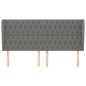 vidaXL Cabecero con orejas de tela gris oscuro 203x23x118/128 cm vidaXL Cabecero con orejas de tela gris oscuro 203x23x118/128 cm